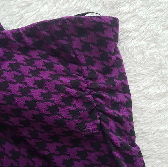 Purple and black houndstooth tube top - Picture 3 of 8